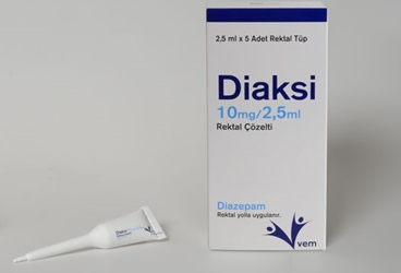 DIAKSI 10 MG /2.5 ML REKTAL COZELTI